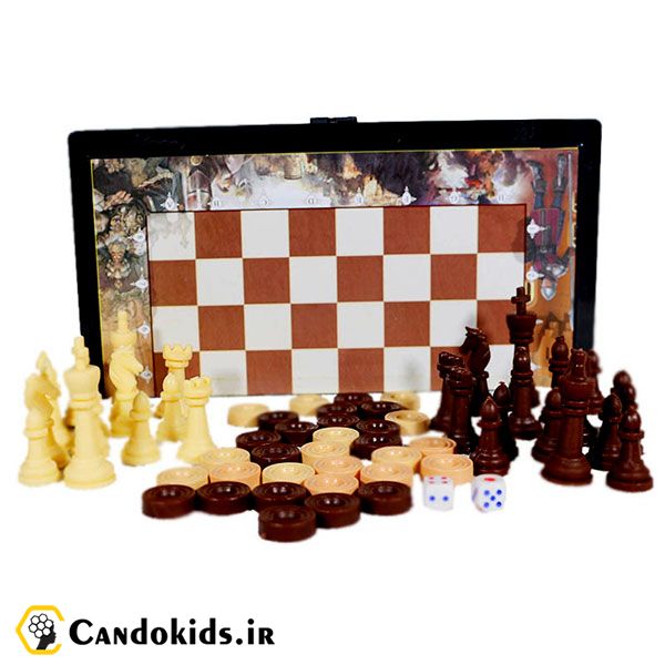 بازی رومیزی شطرنج آهنربایی و تخته نرد مدل شوالیه آریما
