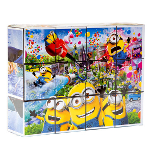 Cellophane quadrilateral cube puzzle with popular characters designs Puzzle - Intellectual game